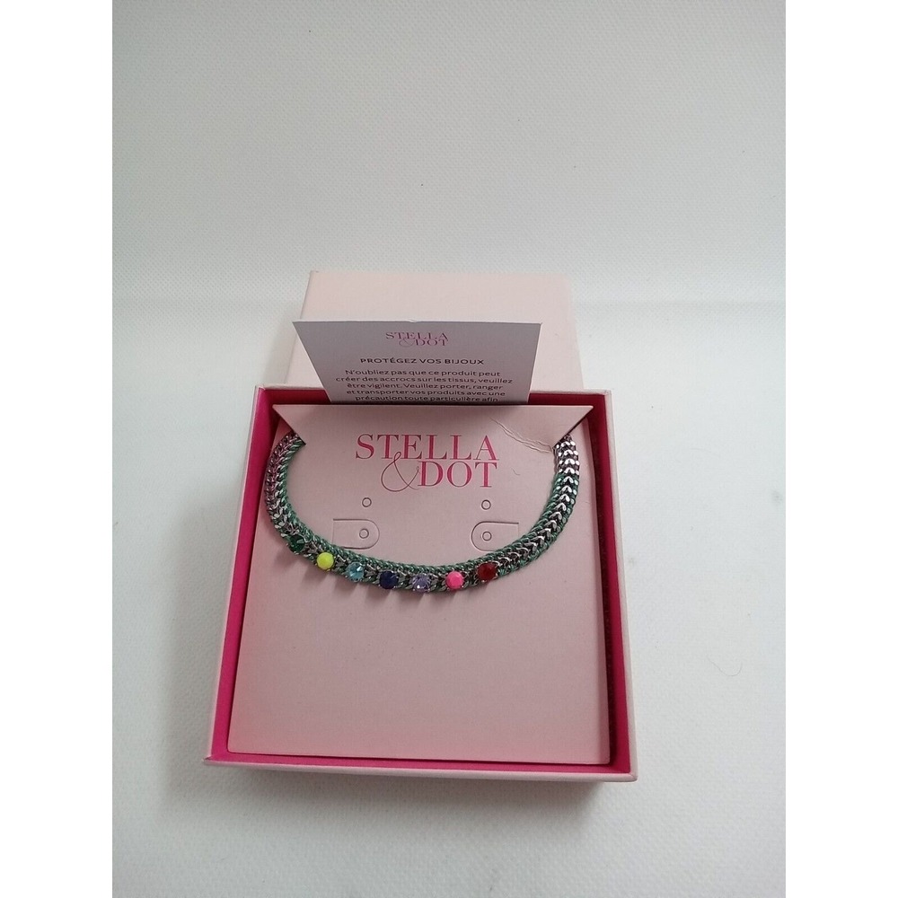 Stella & Dot Bracelet, Rainbow Friendship,‎ New in original box, 7 inches Long